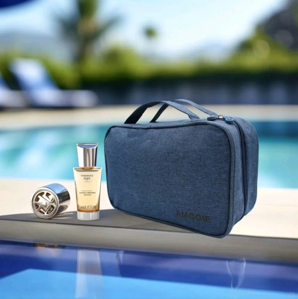 Hanging Travel Makeup And Toiletries Bag for Women and Men Navy Blue NEW